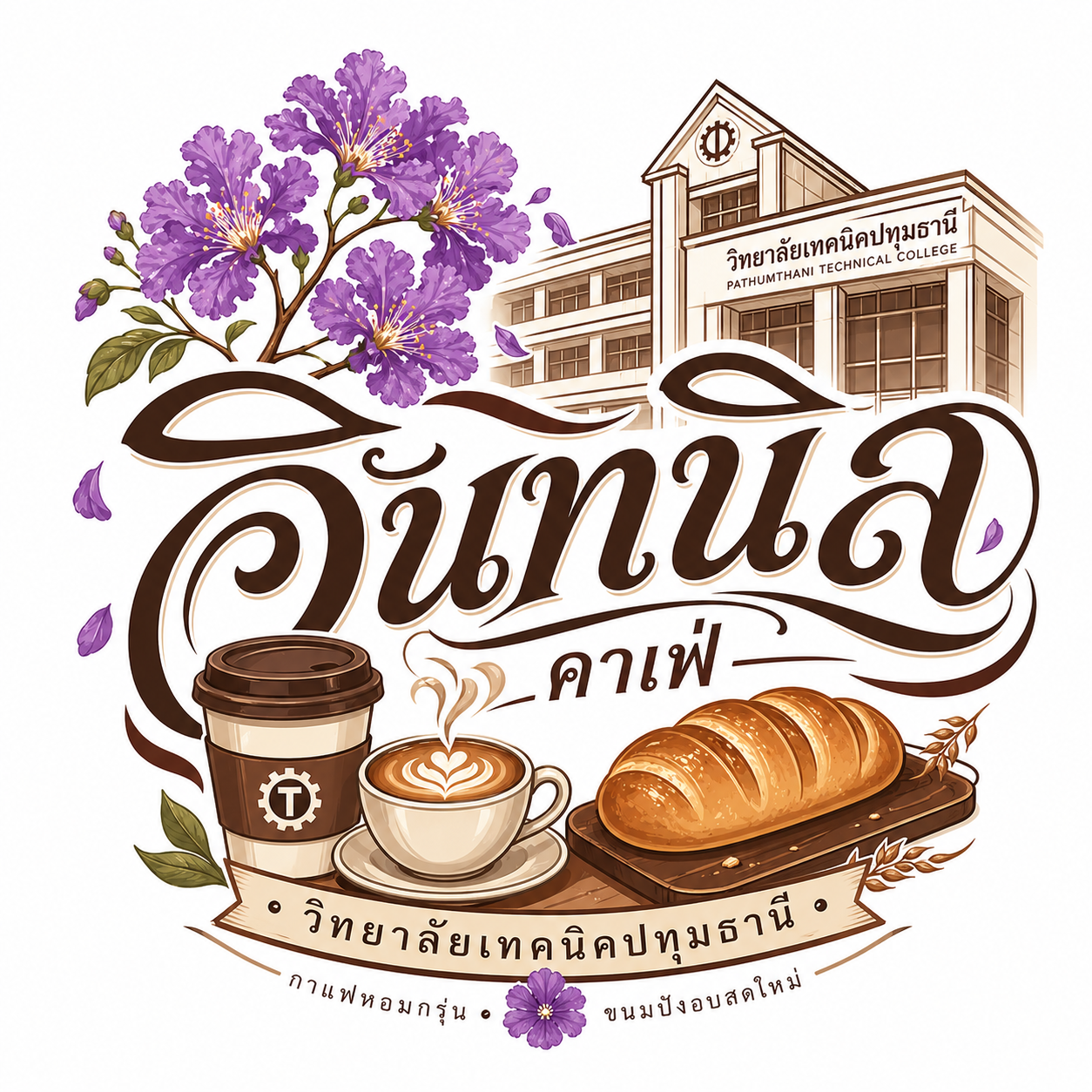 โลโก้ อินทนิล คาเฟ่ วิทยาลัยเทคนิคปทุมธานี